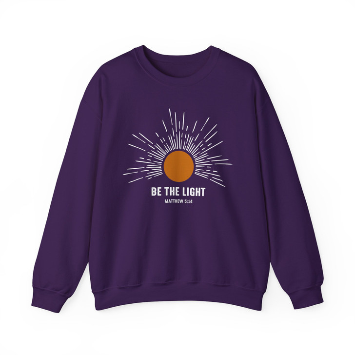 Be The Light Bible Verse Sweatshirt Adult S-5XL