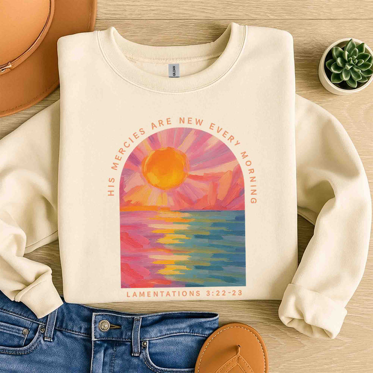 Sunrise Christian Retro Faith Sweatshirt Adult S-5XL