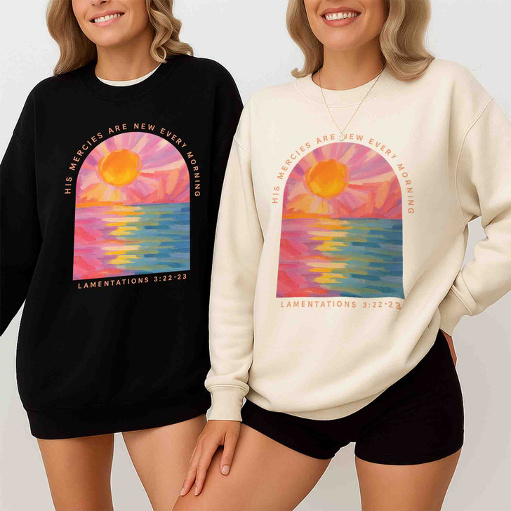 Sunrise Christian Retro Faith Sweatshirt Adult S-5XL