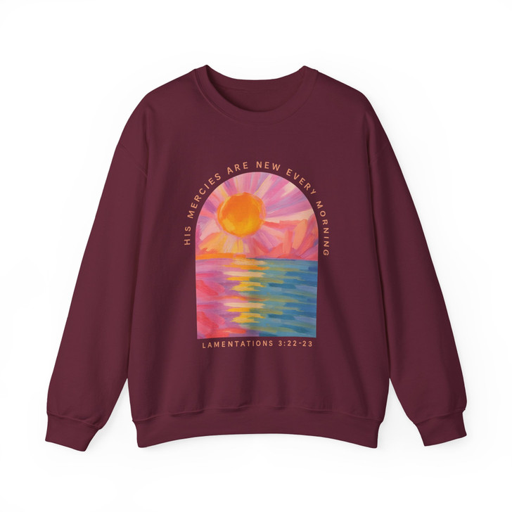 Sunrise Christian Retro Faith Sweatshirt Adult S-5XL
