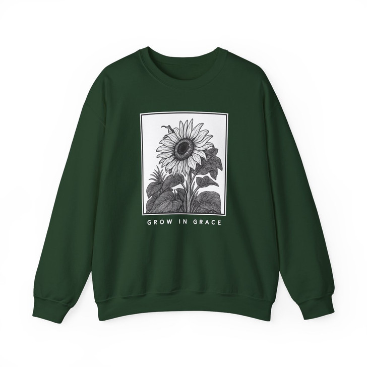 Grow In Grace Sunflower Sweatshirt Adult S-5XL