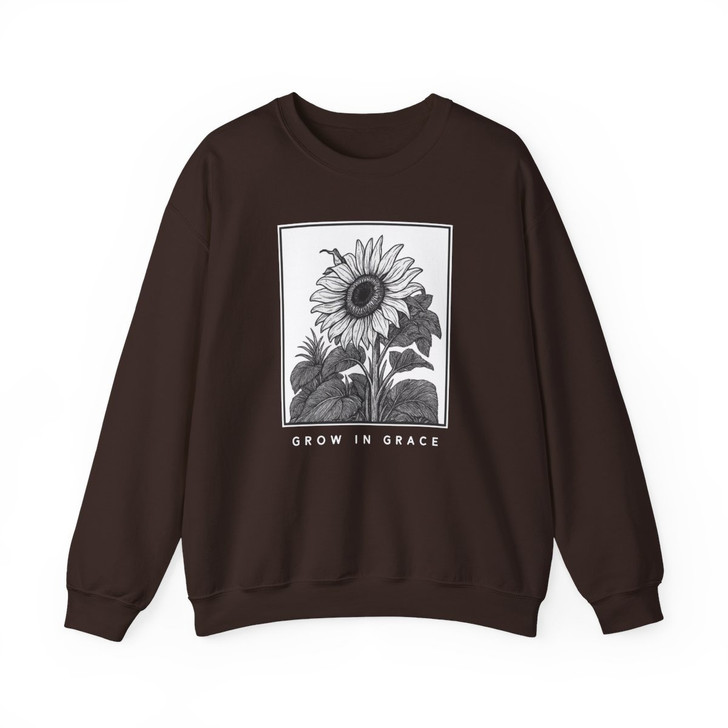 Grow In Grace Sunflower Sweatshirt Adult S-5XL
