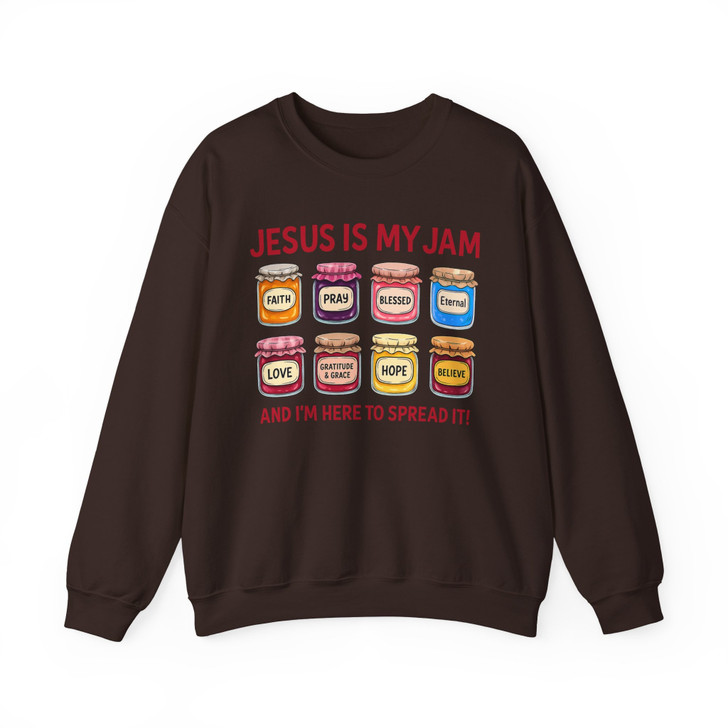 Jesus Is My Jam Christian Sweatshirt Adult S-5XL