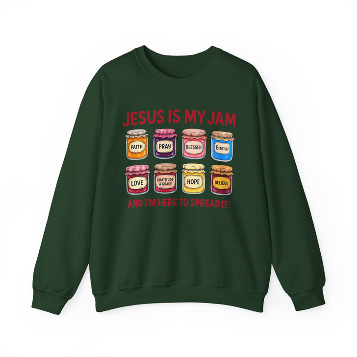 Jesus Is My Jam Christian Sweatshirt Adult S-5XL