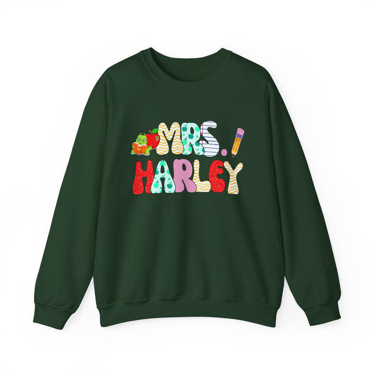 Personalized Name Teacher Sweatshirt Adult S-5XL