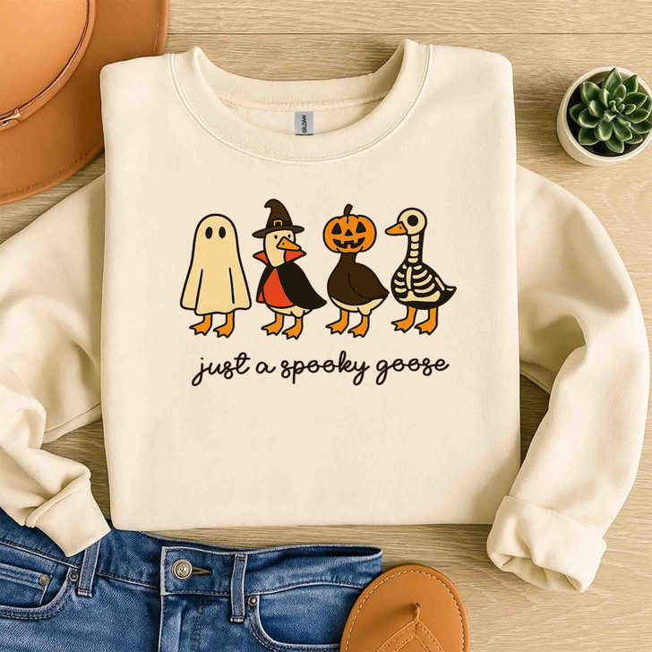 Just A Spooky Goose Sweatshirt Adult S-5XL
