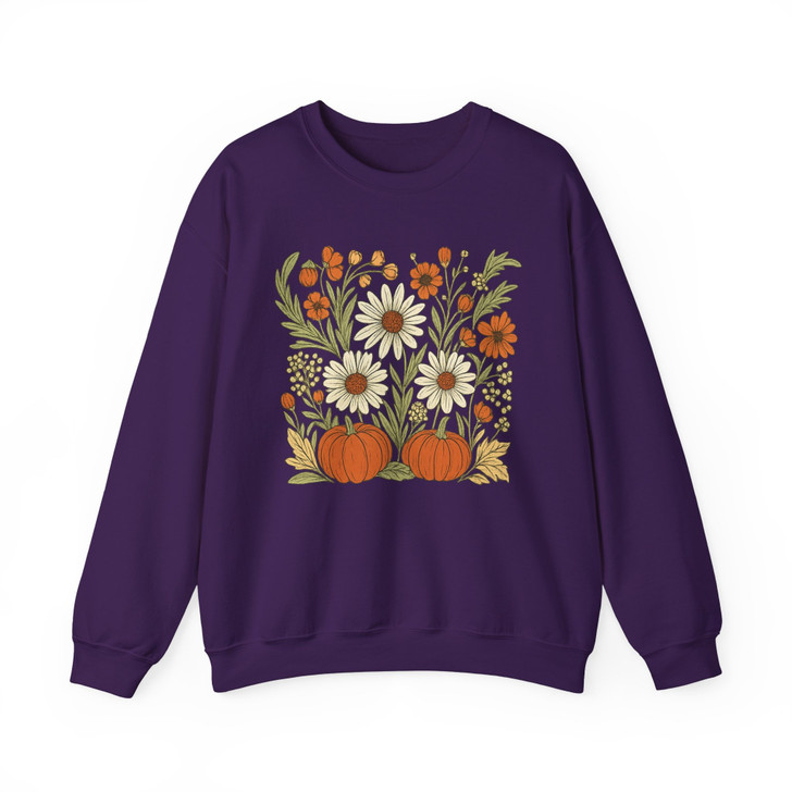 Boho Fall Floral Sweatshirt Adult S-5XL