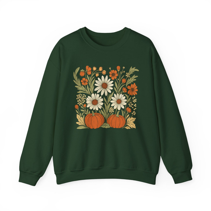 Boho Fall Floral Sweatshirt Adult S-5XL