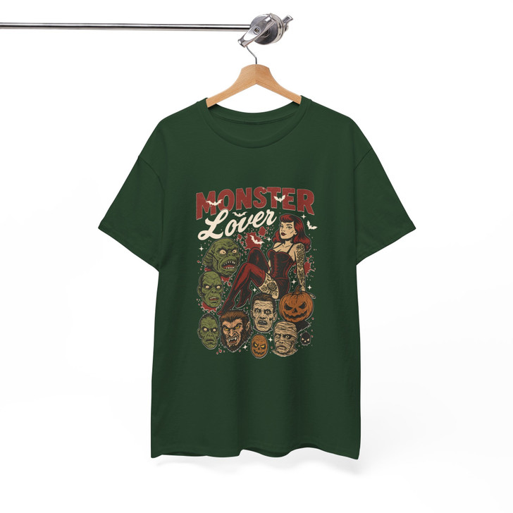 Monster Lover Halloween Shirt Vintage Horror T-Shirt S-5XL