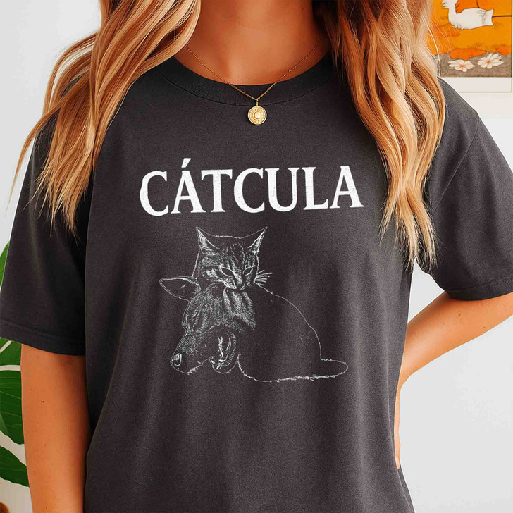 Cat Vampire Shirt Catcula Funny Goth Cat T-Shirt S-5XL