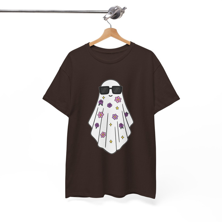 Floral Ghost Spooky Season Halloween Shirt Adult T-Shirt S-5XL
