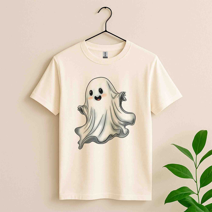 Shimmer Ghost Halloween Shirt Glitter Spooky Adult T-Shirt S-5XL