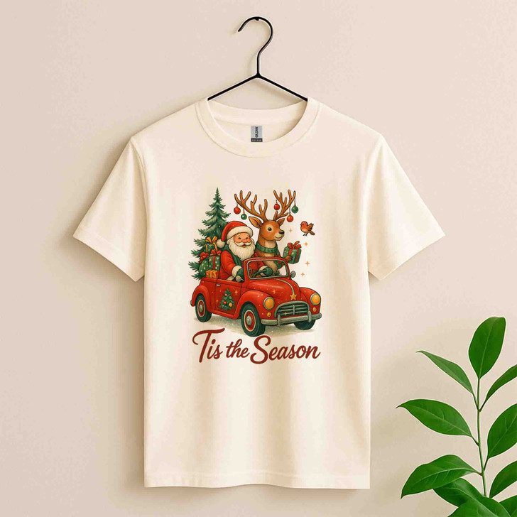 Funny Santa Tis The Season Christmas Shirt T-shirt S-5XL