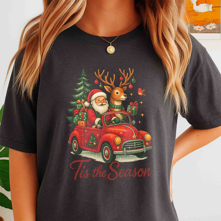 Funny Santa Tis The Season Christmas Shirt T-shirt S-5XL