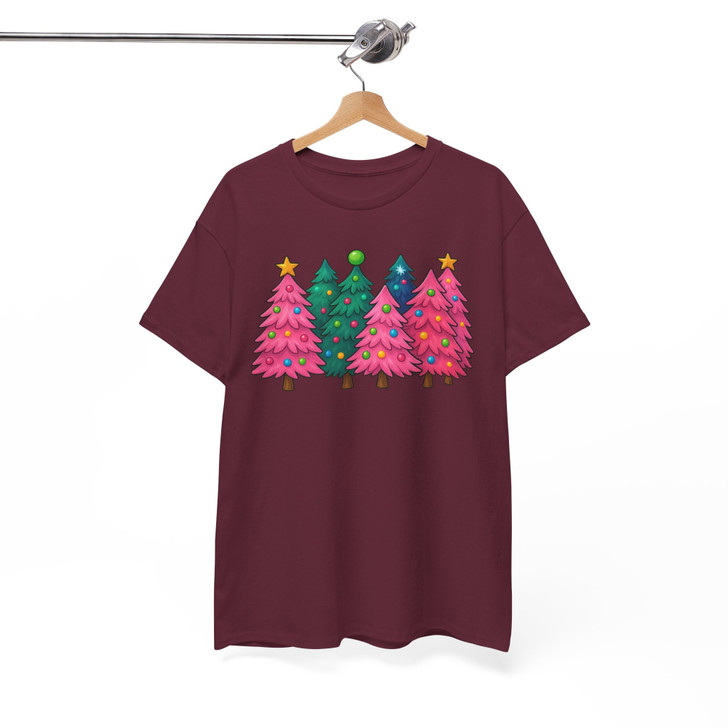 Cozy Christmas Crewneck Holiday Tree Shirt T-shirt S-5XL