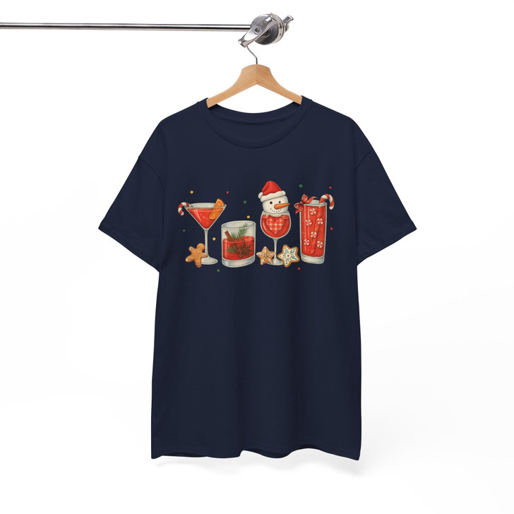 Christmas Cocktails Funny Holiday Party Shirt T-shirt S-5XL