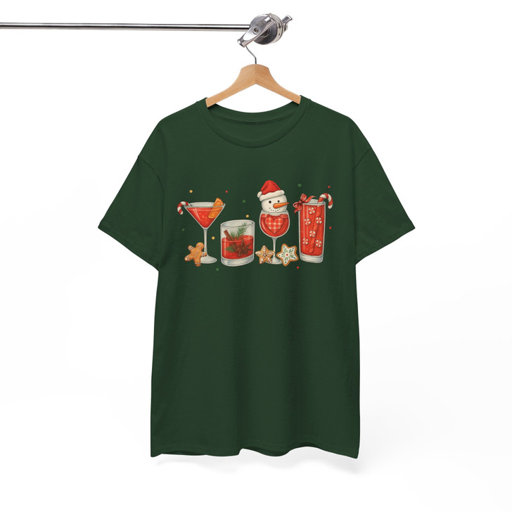 Christmas Cocktails Funny Holiday Party Shirt T-shirt S-5XL
