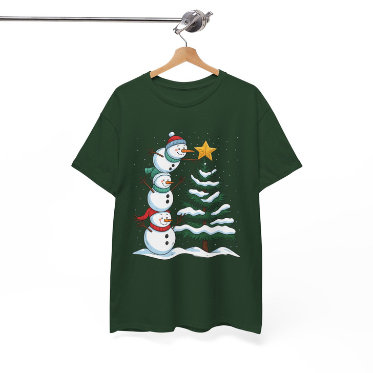 Retro Christmas Snowman Cute Holiday Crewneck Shirt T-shirt S-5XL