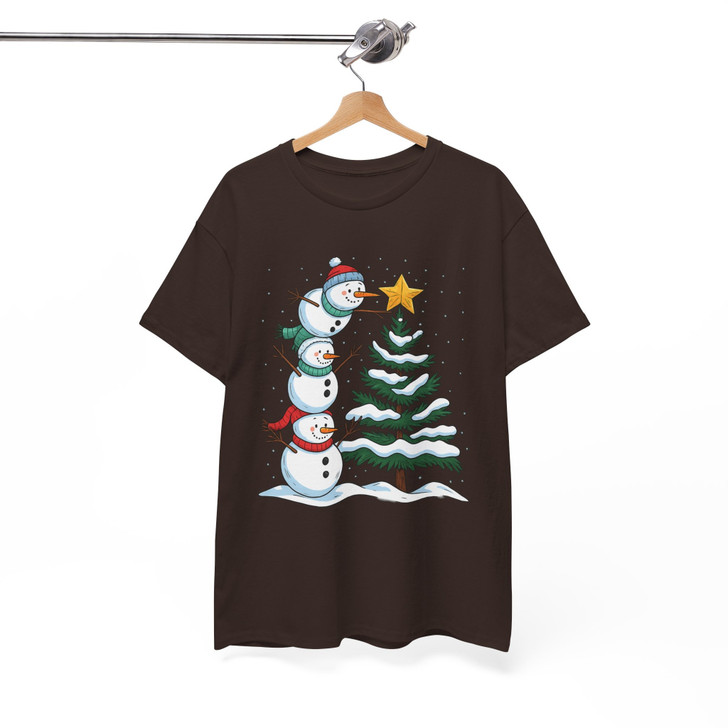 Retro Christmas Snowman Cute Holiday Crewneck Shirt T-shirt S-5XL