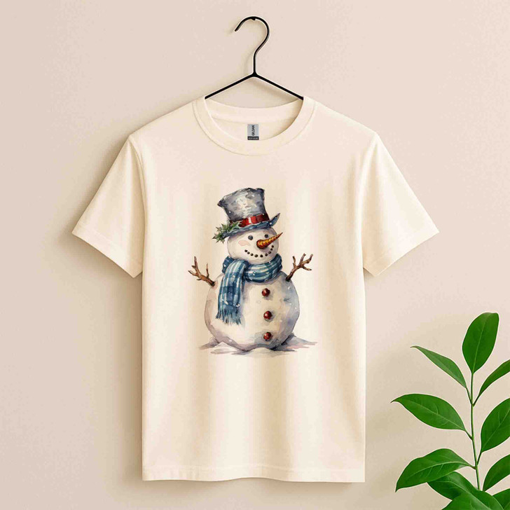 Christmas Snowman Holiday Crewneck Shirt T-shirt S-5XL