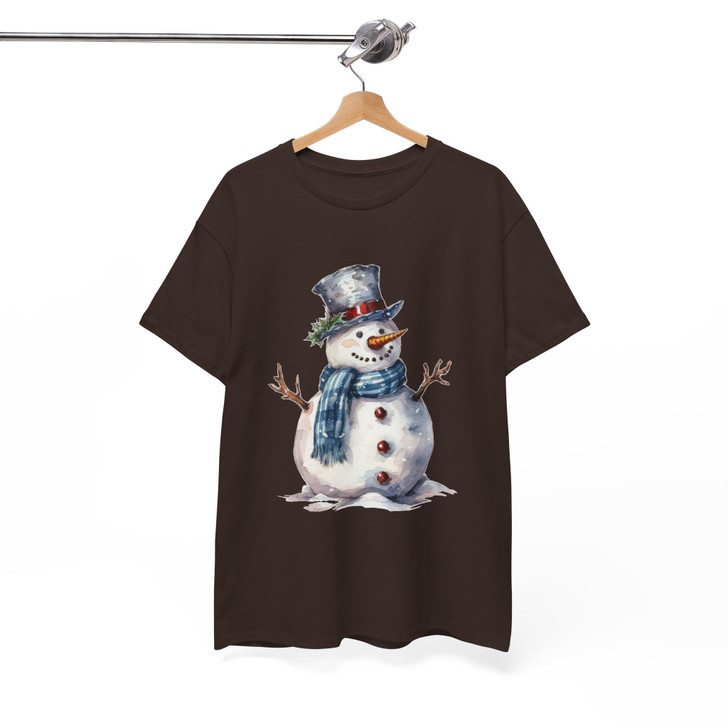 Christmas Snowman Holiday Crewneck Shirt T-shirt S-5XL