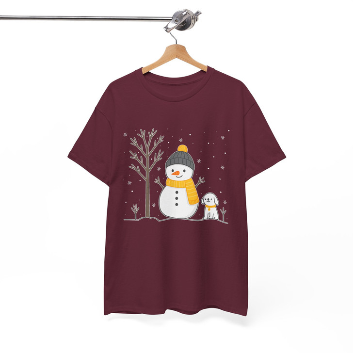 Snowman Christmas Shirt for Women Holiday T-shirt S-5XL