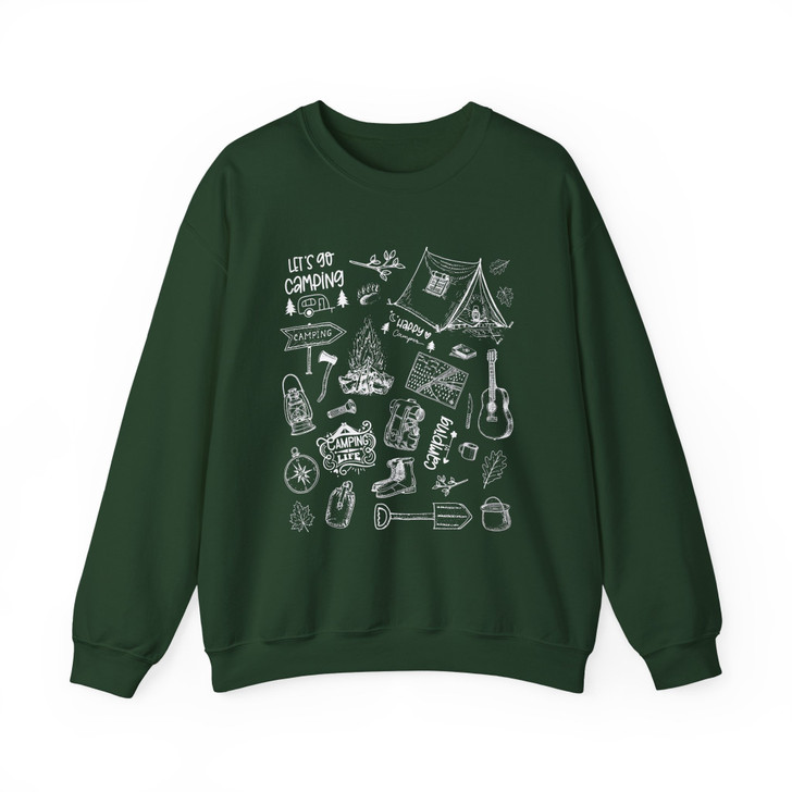 Retro Camping Vintage Outdoors Sweatshirt Adult S-5XL