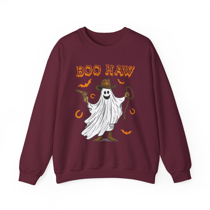 Boo Haw Cowboy Ghost Sweatshirt Adult S-5XL