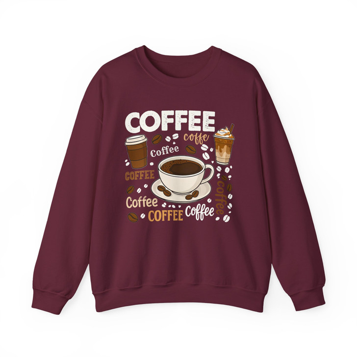 Retro Coffee Lover Sweatshirt Adult S-5XL