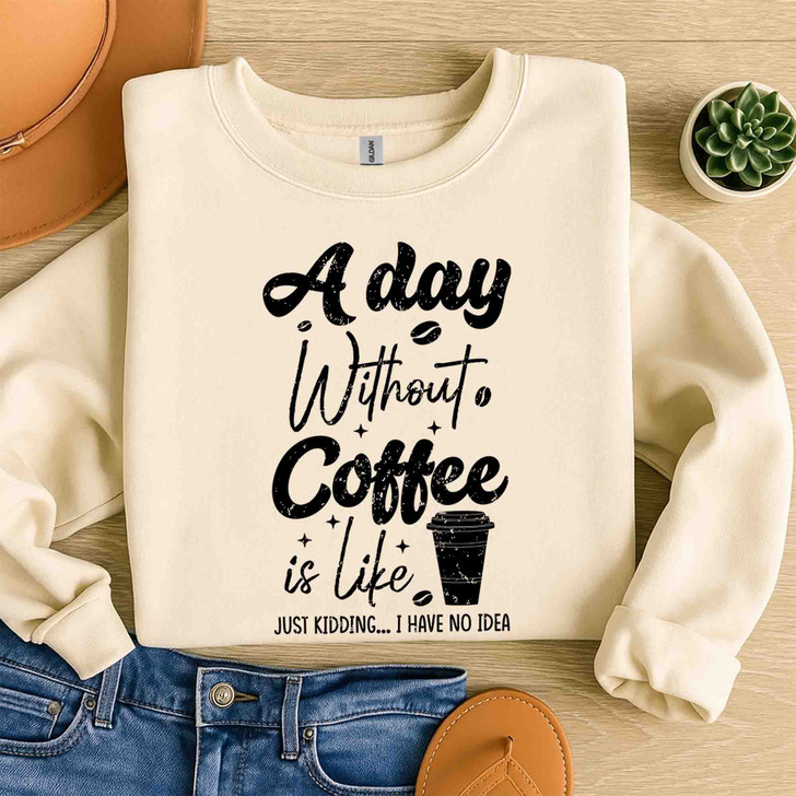Funny Coffee Caffeine Sweatshirt Adult S-5XL
