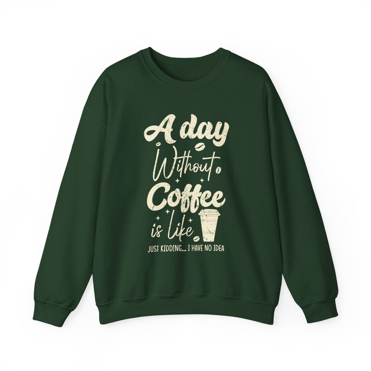 Funny Coffee Caffeine Sweatshirt Adult S-5XL