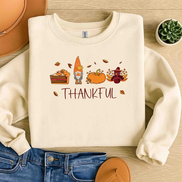 Gnomes Fall Thanksgiving Sweatshirt Adult S-5XL