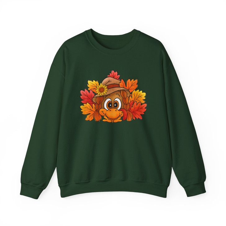 Cute Turkey Thanksgiving Sweatshirt Adult S-5XL