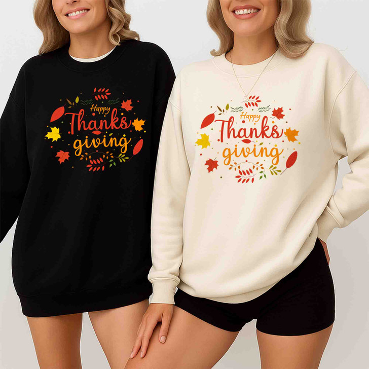 Funny Thanksgiving Turkey Day Sweatshirt Adult S-5XL