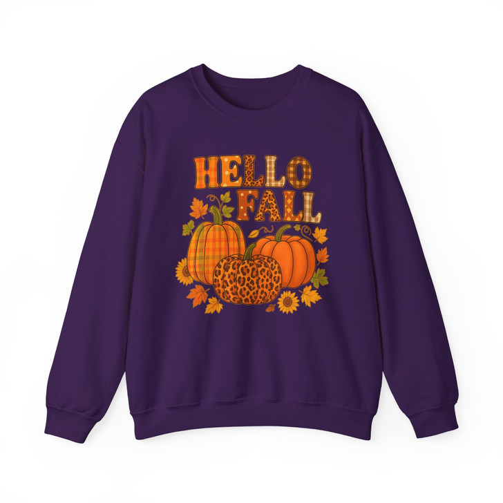 Hello Fall Autumn Sweatshirt Adult S-5XL