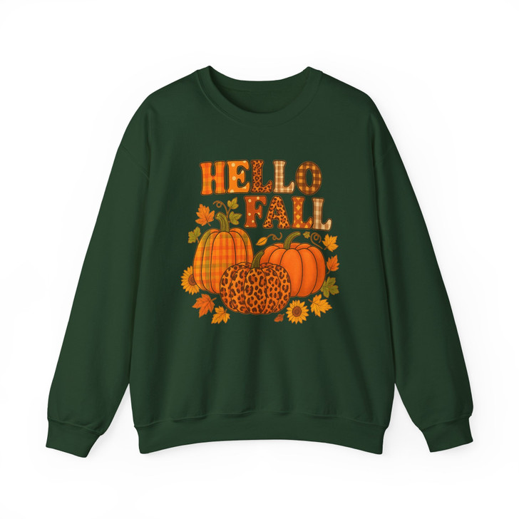 Hello Fall Autumn Sweatshirt Adult S-5XL