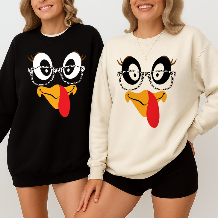 Coolest Turkey In Town Fall Sweatshirt Adult S-5XL