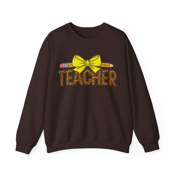 Trendy Teacher Leopard Sweatshirt Adult S-5XL