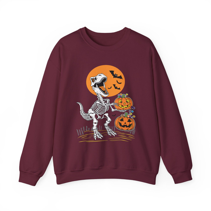 Halloween Cat And Pumpkin Sweatshirt Adult S-5XL
