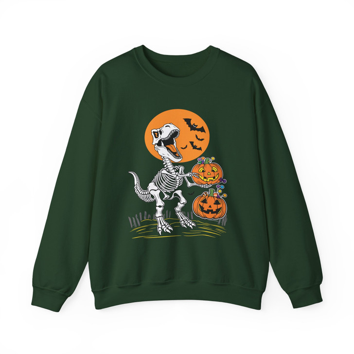 Halloween Cat And Pumpkin Sweatshirt Adult S-5XL