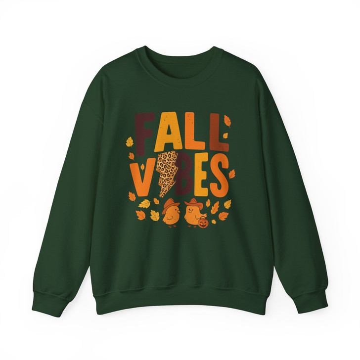 Fall Vibes Cheetah Pumpkin Sweatshirt Adult S-5XL