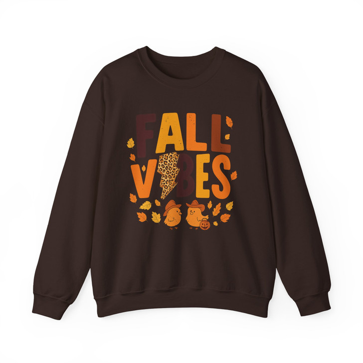 Fall Vibes Cheetah Pumpkin Sweatshirt Adult S-5XL