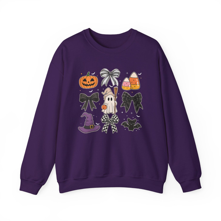 Cute Halloween Pumpkin Ghost Shirt Candy Corn Fall Sweatshirt S-5XL