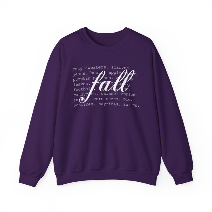 Cozy Fall Shirt Autumn Favorite Words Thanksgiving Sweatshirt S-5XL