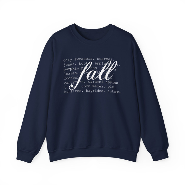 Cozy Fall Shirt Autumn Favorite Words Thanksgiving Sweatshirt S-5XL