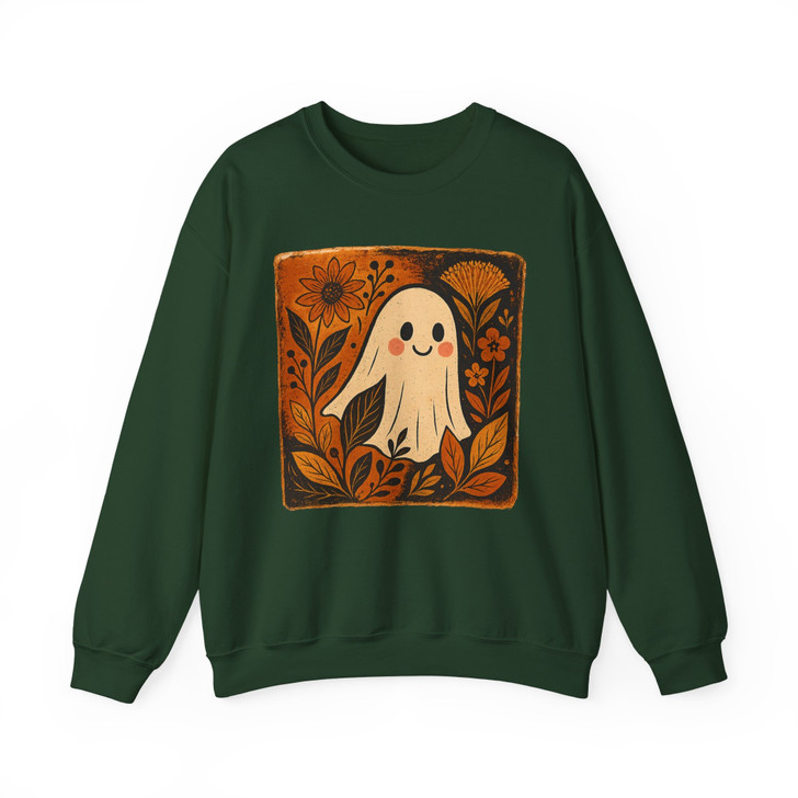 Spooky Chicken Halloween Shirt Cute Ghost Fall Farm Sweatshirt S-5XL
