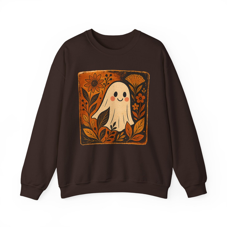 Spooky Chicken Halloween Shirt Cute Ghost Fall Farm Sweatshirt S-5XL