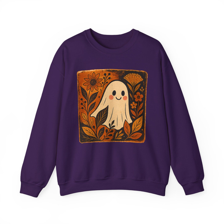 Spooky Chicken Halloween Shirt Cute Ghost Fall Farm Sweatshirt S-5XL