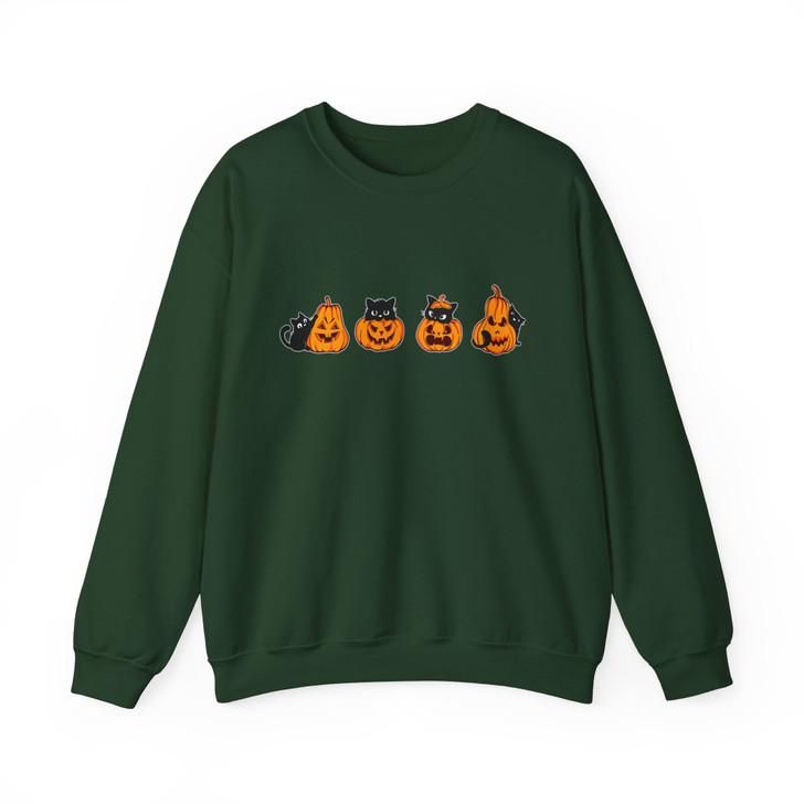 Jack O Lantern Halloween Shirt Cute Pumpkin Face Sweatshirt S-5XL