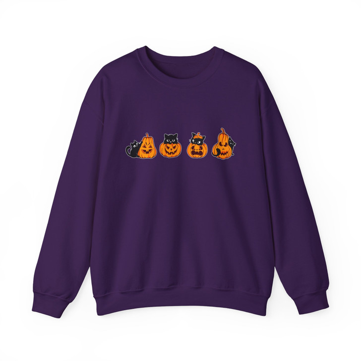 Jack O Lantern Halloween Shirt Cute Pumpkin Face Sweatshirt S-5XL